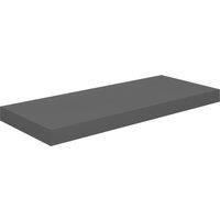 Vidaxl Floating Wall Shelf High Gloss Grey 60X23.5X3.8 Cm Mdf, Grey