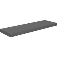 Vidaxl Floating Wall Shelf High Gloss Grey 80X23.5X3.8 Cm Mdf, Grey