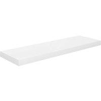 Vidaxl Floating Wall Shelf High Gloss White 80X23.5X3.8 Cm Mdf, White