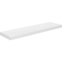 Vidaxl Floating Wall Shelf High Gloss White 90X23.5X3.8 Cm Mdf, White