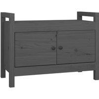 Vidaxl Hall Bench Grey 80X40X60 Cm Solid Wood Pine, Grey
