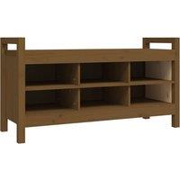 Vidaxl Hall Bench Honey Brown 110X40X60 Cm Solid Wood Pine, Brown