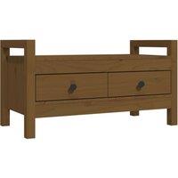 Vidaxl Hall Bench Honey Brown 80X40X43 Cm Solid Wood Pine, Brown