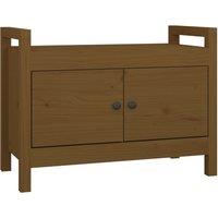Vidaxl Hall Bench Honey Brown 80X40X60 Cm Solid Wood Pine, Brown