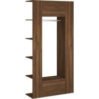 Vidaxl Hallway Cabinets 2 Pcs Brown Oak Engineered Wood, Brown