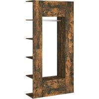 Vidaxl Hallway Cabinets 2 Pcs Smoked Oak Engineered Wood, Brown