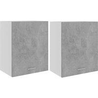 Vidaxl Hanging Cabinets 2 Pcs Concrete Grey 50X31X60 Cm Engineered Wood, Grey