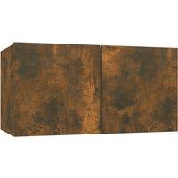 Vidaxl Hanging Tv Cabinet Smoked Oak 60X30X30 Cm Engineered Wood, Brown