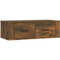 Vidaxl Hanging Tv Cabinet Smoked Oak 80X36X25 Cm Engineered Wood, Brown