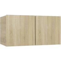 Vidaxl Hanging Tv Cabinet Sonoma Oak 60X30X30 Cm, Brown