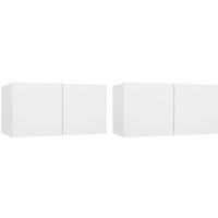Vidaxl Hanging Tv Cabinets 2 Pcs White 60X30X30 Cm, White