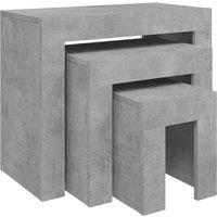 Vidaxl Nesting Coffee Tables 3 Pcs Concrete Grey Engineered Wood, Grey