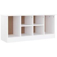 Vidaxl Shoe Bench Alta White 100X35X45 Cm Solid Wood Pine, White