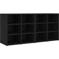 Vidaxl Shoe Cabinets 2 Pcs Black 52.5X30X50 Cm, Black