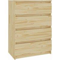 Vidaxl Side Cabinet 60X36X84 Cm Solid Pinewood, Brown