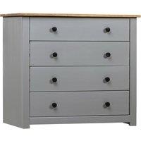 Vidaxl Side Cabinet Grey 80X40X73 Cm Pine Panama Range, Grey