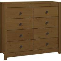 Vidaxl Side Cabinet Honey Brown 100X40X90 Cm Solid Wood Pine, Brown