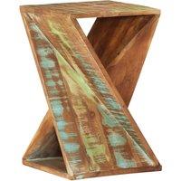Vidaxl Side Table 35X35X55 Cm Solid Wood Reclaimed, Multi