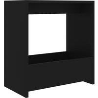 Vidaxl Side Table Black 50X26X50 Cm Engineered Wood, Black