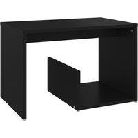 Vidaxl Side Table Black 59X36X38 Cm Engineered Wood, Black