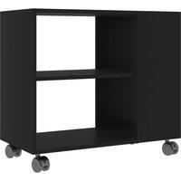 vidaXL Side Table Black 70x35x55 cm Engineered Wood, Black