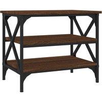 Vidaxl Side Table Brown Oak 55X38X45 Cm Engineered Wood, Brown