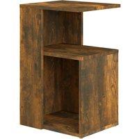 Vidaxl Side Table Smoked Oak 36X30X56 Cm Engineered Wood, Brown