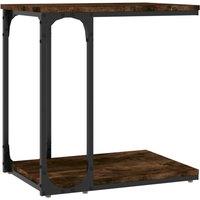 Vidaxl Side Table Smoked Oak 50X35X52 Cm Engineered Wood, Brown