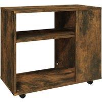 Vidaxl Side Table Smoked Oak 70X35X55 Cm Engineered Wood, Brown