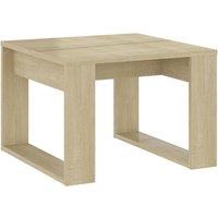 Vidaxl Side Table Sonoma Oak 50X50X35 Cm Engineered Wood, Brown