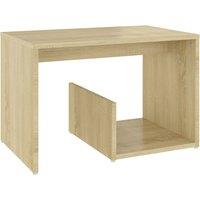 Vidaxl Side Table Sonoma Oak 59X36X38 Cm Engineered Wood, Brown