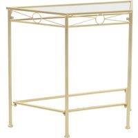 Vidaxl Side Table Vintage Style Metal 87X34X73 Cm Gold, Gold