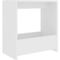 Vidaxl Side Table White 50X26X50 Cm Engineered Wood, White