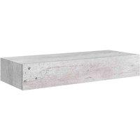 Vidaxl Wall-mounted Drawer Shelf Concrete Grey 60X23.5X10Cm Mdf, Grey
