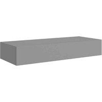 Vidaxl Wall-mounted Drawer Shelf Grey 60X23.5X10Cm Mdf, Grey