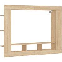 Vidaxl Tv Cabinet Sonoma Oak 152X22X113 Cm Engineered Wood, Brown