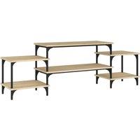 Vidaxl Tv Cabinet Sonoma Oak 157X35X52 Cm Engineered Wood, Brown