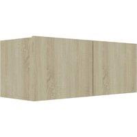 Vidaxl Tv Cabinet Sonoma Oak 80X30X30 Cm Engineered Wood, Brown