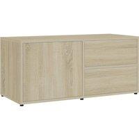 Vidaxl Tv Cabinet Sonoma Oak 80X34X36 Cm Engineered Wood, Brown