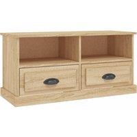 Vidaxl Tv Cabinet Sonoma Oak 93X35.5X45 Cm Engineered Wood, Brown