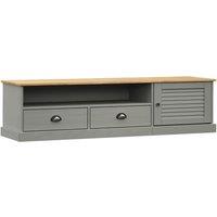 Vidaxl Tv Cabinet Vigo Grey 156X40X40 Cm Solid Wood Pine, Grey