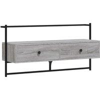 Vidaxl Tv Cabinet Wall-mounted Grey Sonoma 100.5X30X51 Cm Engineered Wood, Grey