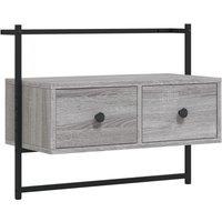Vidaxl Tv Cabinet Wall-mounted Grey Sonoma 60.5X30X51 Cm Engineered Wood, Grey