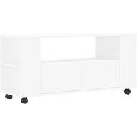 Vidaxl Tv Cabinet White 102X34.5X43 Cm Engineered Wood, White