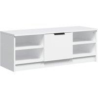 Vidaxl Tv Cabinet White 102X35.5X36.5 Cm Engineered Wood, White