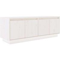 Vidaxl Tv Cabinet White 110X34X40 Cm Solid Wood Pine, White