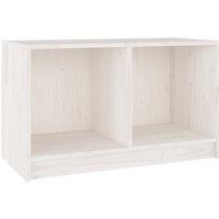 Vidaxl Tv Cabinet White 70X33X42 Cm Solid Pinewood, White