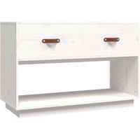 Vidaxl Tv Cabinet White 90X40X60 Cm Solid Wood Pine, White