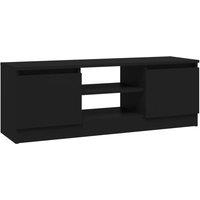 Vidaxl Tv Cabinet With Door Black 102X30X36 Cm, Black