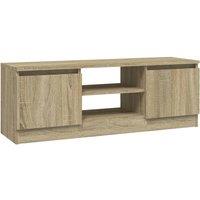 Vidaxl Tv Cabinet With Door Sonoma Oak 102X30X36 Cm, Brown